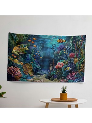 Gerçeküstü Sualtı Noktacılık Duvar Örtüsü - Yatak Odası, Oturma Odası, Yurt Için Canlı Ranforce