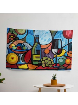Pablo Picasso Modern Duvar Örtüsündan Ilham Verdi -  Pamuk ve Polyester, Canlı Renkler,