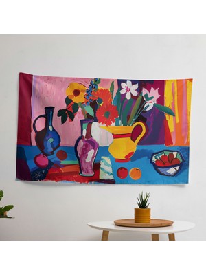 Henri Matisse  Natürmort Kompozisyon Duvar Örtüsü -  Pamuk Sırt, Polyester Ön, Ranforce