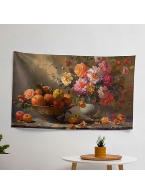 Post-Empresyonizm Meyve ve Çiçekler  Duvar Örtüsü - Yatak Odası, Oturma Odası, Yurt Için Canlı