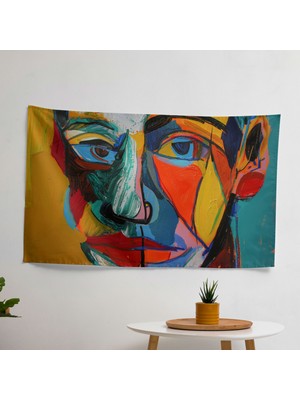 Pablo Picasso Modern Sanat Duvar Örtüsüne Ilham Verdi | Canlı Renkler |  Pamuk Sırt |