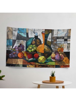 Pablo Picasso'dan Ilham Alan Duvar Örtüsü -  Pamuk ve Polyester, Canlı Renkler - Yatak