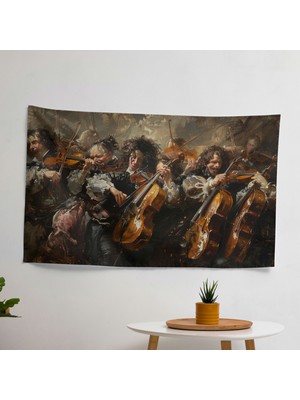 Rembrandt'tan Ilham Alan Ranforce Kumaş Duvar Örtüsü - Polyester Ön Taraflı  Pamuk Sırt