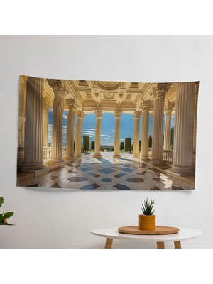 Neoklasik Mimari Duvar Sanatı -  Pamuk Sırtlı ve Polyester Ön Taraflı Canlı Süblimasyon