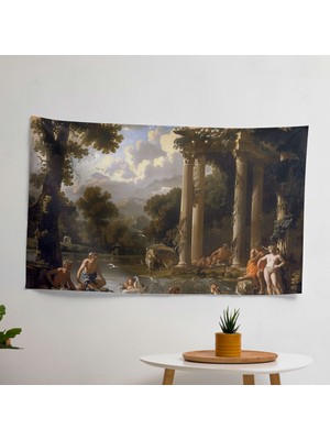 Neoklasik Baskılı Duvar Örtüsü | Canlı Renkler | Yatak Odası, Oturma Odası ve Yurt Için Hafif