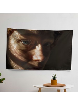 Rembrandt Stili Gölge Oyunu Duvar Örtüsü -  Pamuk Sırt, Polyester Ön - Canlı Renkler -