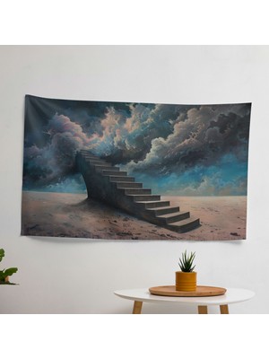 Sürrealizm Sanat  Duvar Örtüsü -  Pamuk Sırtlı, Canlı Renkler