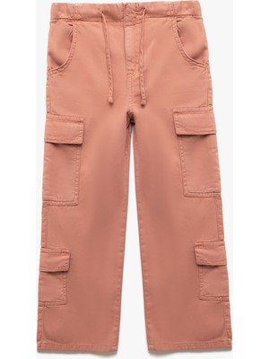 Koton Kapaklı Cep Detaylı Pamuklu Geniş Paça Denim Pantolon