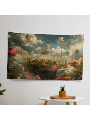 Sürrealizm Sanat Duvar Örtüsü -  Pamuk Sırt, Polyester Ön - Yatak Odası, Oturma Odası