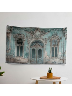 Rokoko Mimarisi Baskılı Duvar Örtüsü | Canlı Renkler | Yatak Odası, Oturma Odası Veya Yurt