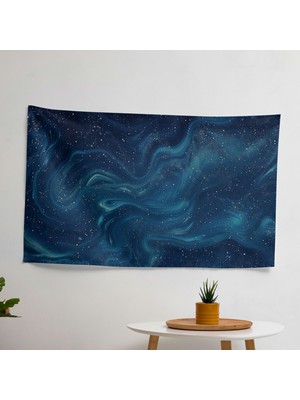 Vincent Van Gogh Yıldızlı Gece Duvar Örtüsü -  Pamuk Sırtlı, Süblimasyon Baskı