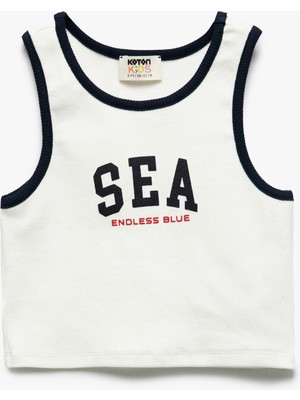 Koton Pamuklu Bisiklet Yaka Kolsuz Crop Atlet