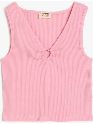 Koton Pamuklu V Yaka Kolsuz Basic Crop Atlet