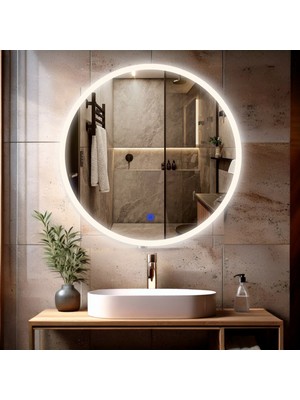 Orbit Günışığı Led'li Lazer Kumlamalı Lavabo & Banyo Aynası (Dokunmatik Sensörlü)