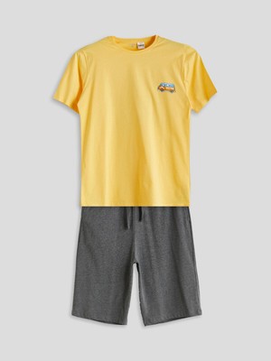 Lc Waıkıkı  Standart Kalıp Erkek Şortlu Pijama Takımı  (S5)