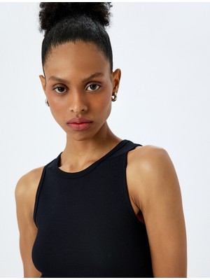 Koton Fitilli Halter Yaka Kolsuz Tişört