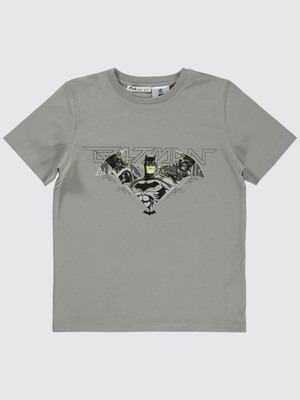 Batman Erkek Çocuk Tişört 10-13 Yaş Gri