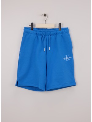 Calvin Klein Lastikli Bel Regular Fit Mavi Erkek Çocuk Şort IU0IU00578C4H