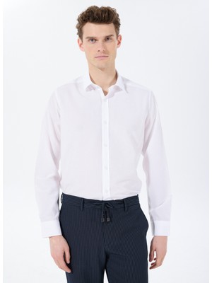 Beyaz Erkek Regular Fit Gömlek PBF5SM-GML 5110