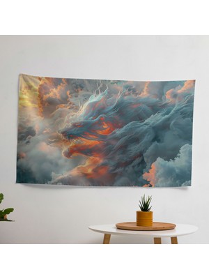 Painted Anarchy Sürrealizm  Duvar Örtüsü - Canlı Süblimasyon Baskı, Hafif Kumaş, Yatak Odası ve Oturma Odası