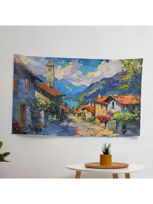 Post-Empresyonizm  Duvar Sanatı Dekoratif Örtü -  Pamuk Arka  Polyester Ön - Canlı