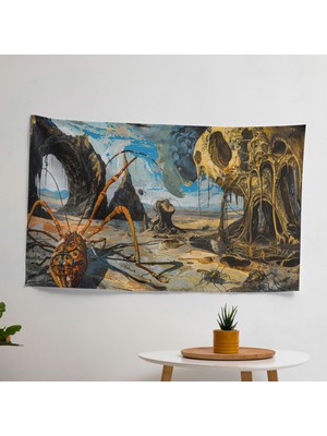 Gerçeküstü  Duvar Örtüsü - Canlı Renkler - Yatak Odası, Oturma Odası, Yurt Için Modern Kumaş