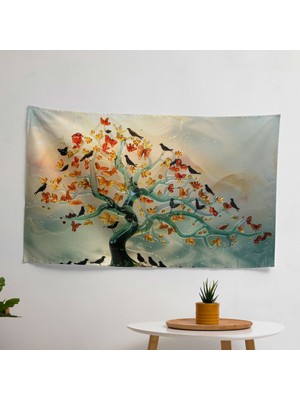 Sürrealizm Sanat Duvar Örtüsü | Canlı Süblimasyon Baskı | Yatak Odası, Oturma Odası, Yurt