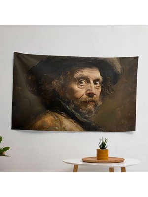 Rembrandt Tarzı Duvar Örtüsü - Yatak Odası, Oturma Odası ve Yurt Için Canlı Baskılı Kumaş