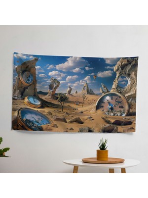 Gerçeküstü Eriyen Saatler Duvar Örtüsü - Yatak Odası, Oturma Odası ve Yurt Dekoru Için Canlı