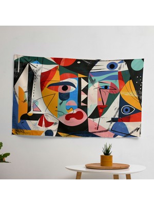 Renkli Pablo Picasso Kanvas Duvar Örtüsü - Yatak Odası, Oturma Odası Veya Yurt Dekoru Için