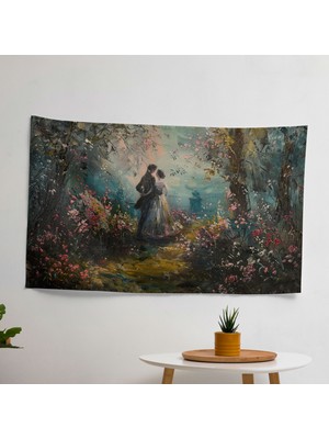 Rokoko Tarzı Resim Duvar Örtüsü - Yatak Odası, Oturma Odası, Yurt Için Canlı Pamuk ve