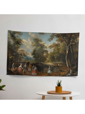 Rokoko Tarzı Resim Duvar Sanatı - Yatak Odası, Oturma Odası ve Yurt Dekoru Için Canlı Ranforce