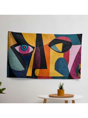 Pablo Picasso Kumaş Duvar Sanatı Örtüsünden Esinlendi - Canlı Renkler, Hafif Modern Tasarım