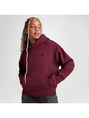 Converse Classic Kadın Oversized Fit Bordo Hoodie