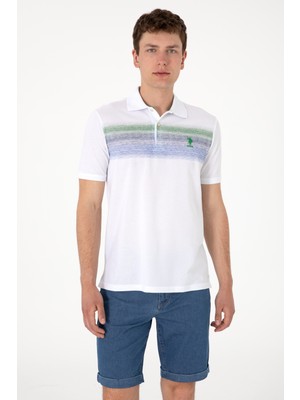 U.S. Polo Assn. Erkek Regular Fit Polo Yaka Mavi Tişört 50300365-VR036