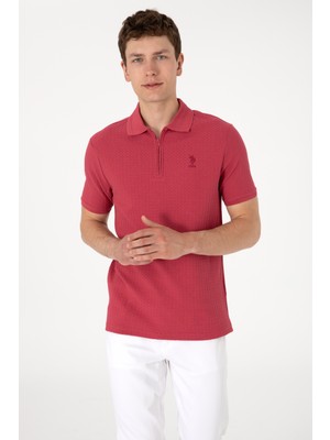 U.S. Polo Assn. Erkek Regular Fit Polo Yaka Vişne Tişört 50299601-VR223