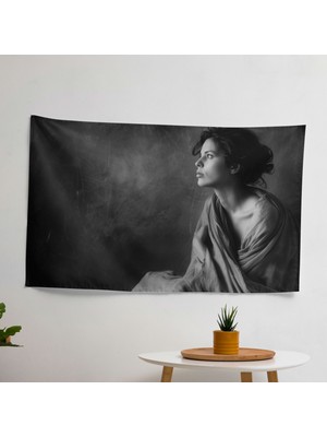 Painted Anarchy Dalgın Kadın  Duvar Örtüsü | Canlı Renkler, Süblimasyon Baskı | Yatak Odası, Oturma Odası,