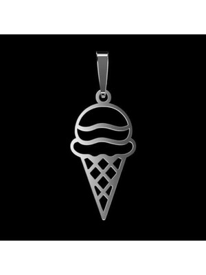 TabiTela 925 Ayar gümüş kolye dondurma külahı   SM4688