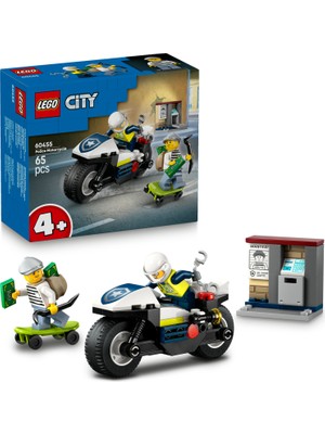 LEGO® City Polis Motosikleti Takibi 60455 - 4 Yaş ve Üzeri Çocuklar Için Yaratıcı Oyuncak Yapım Seti (65 Parça)