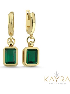 Peridot Taşlı Altın Küpe AHK02