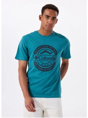 Columbia Csc Button Badge Erkek Kısa Kollu Tişört CS0387
