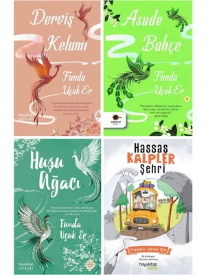 Derviş Kelamı - Asude Bahçe - Huşu Ağacı - Hassas Kalpler Şehri 4 Kitap Set - Funda Ucuk Er