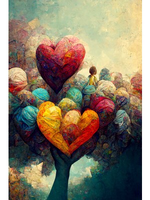 Aden Dekoratif Sanatsal Çalışma Renkli Kanvas Tablo