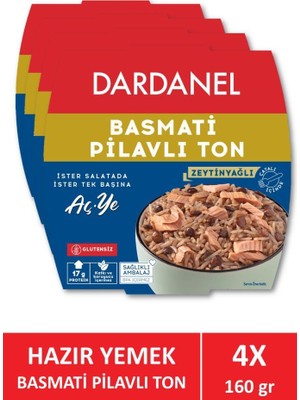 Dardanel Aç Ye Hazır Yemek Basmati Pilavlı Ton Balığı 160 gr x 4 Adet