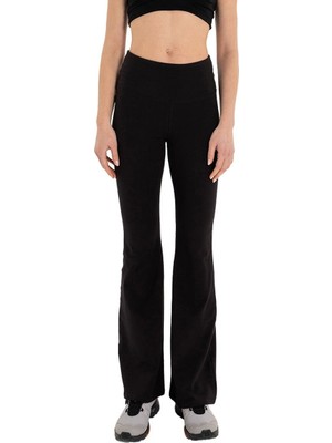 Inguz Roll Up Flare Kadın Yoga Pantolon Yüksek Bel Pamuklu Konforlu Tasarım