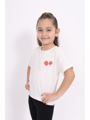 Toontoy Kız Çocuk Baskılı Tişört