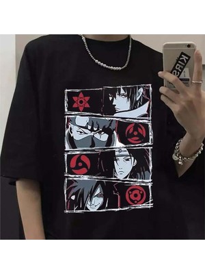 Anime Naruto : Characters And Symbols (Unisex) T-Shirt