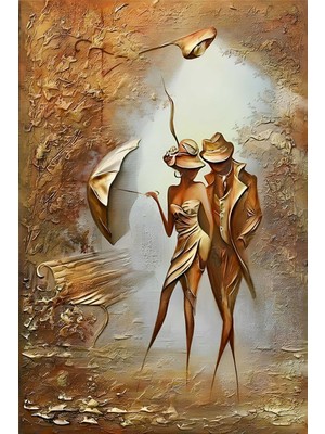 Aden Dekoratif Işıkların Altında Kanvas Tablo