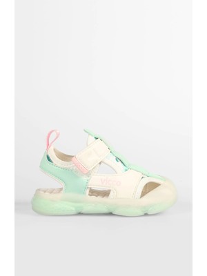 Vicco Live Kız Bebe Beyaz Işıklı Phylon Sandalet