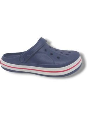 Cflex 22233 Unisex Lacivert Kırmızı Beyaz Sabo Terlik Sandalet